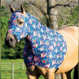 Floral horse hood